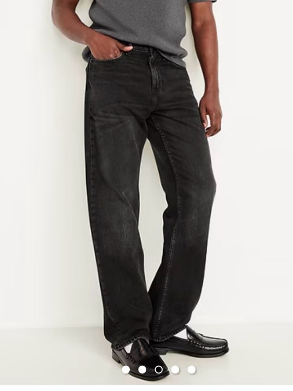 NWT   GAP teen 90's Loose Black Straight-Leg Jeans Size 14 youth 100% cotton